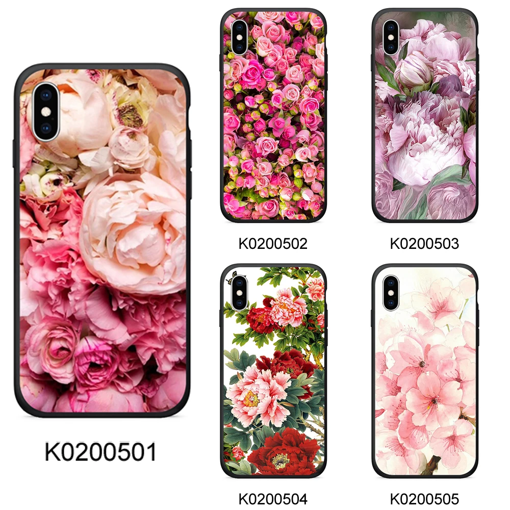 Мягкий цветной чехол из ТПУ для iphone xs max с розовыми цветами силиконовый 8 Plus чехлы |