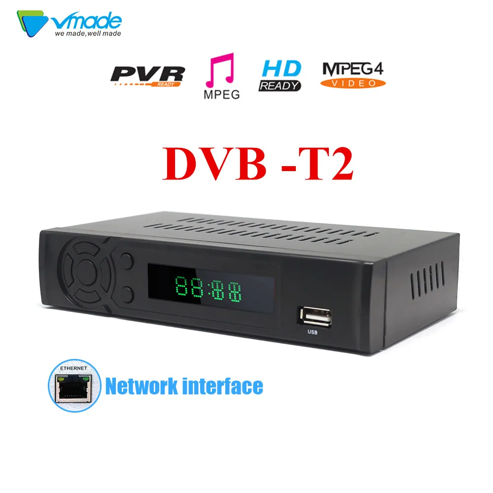 Vmade новейший наземный приемник full HD цифровой DVB T2 8939 поддерживает H.264/HEVC проводной