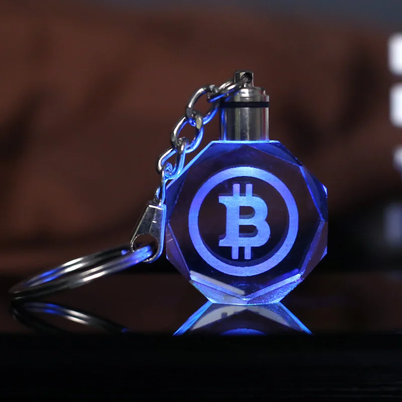 Брелок Биткойн брелок с лазерной гравировкой кольцо для автомобильных ключей