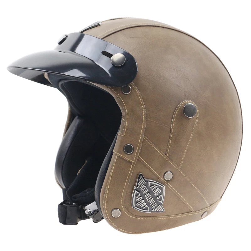 Мотоциклетный шлем ручной работы 100% кожаный чехол в винтажном стиле для кафе