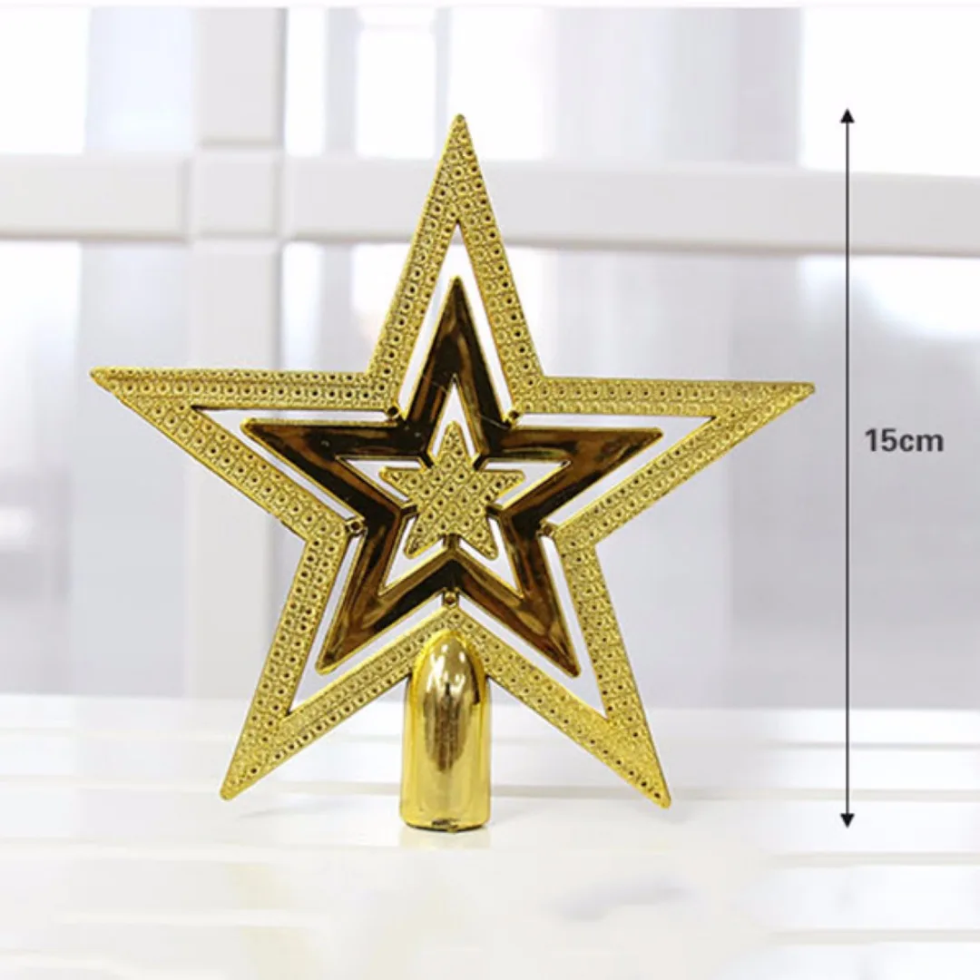 

Christmas Star Tree Topper Home Party Holiday Xmas Ornament Decoration Gift