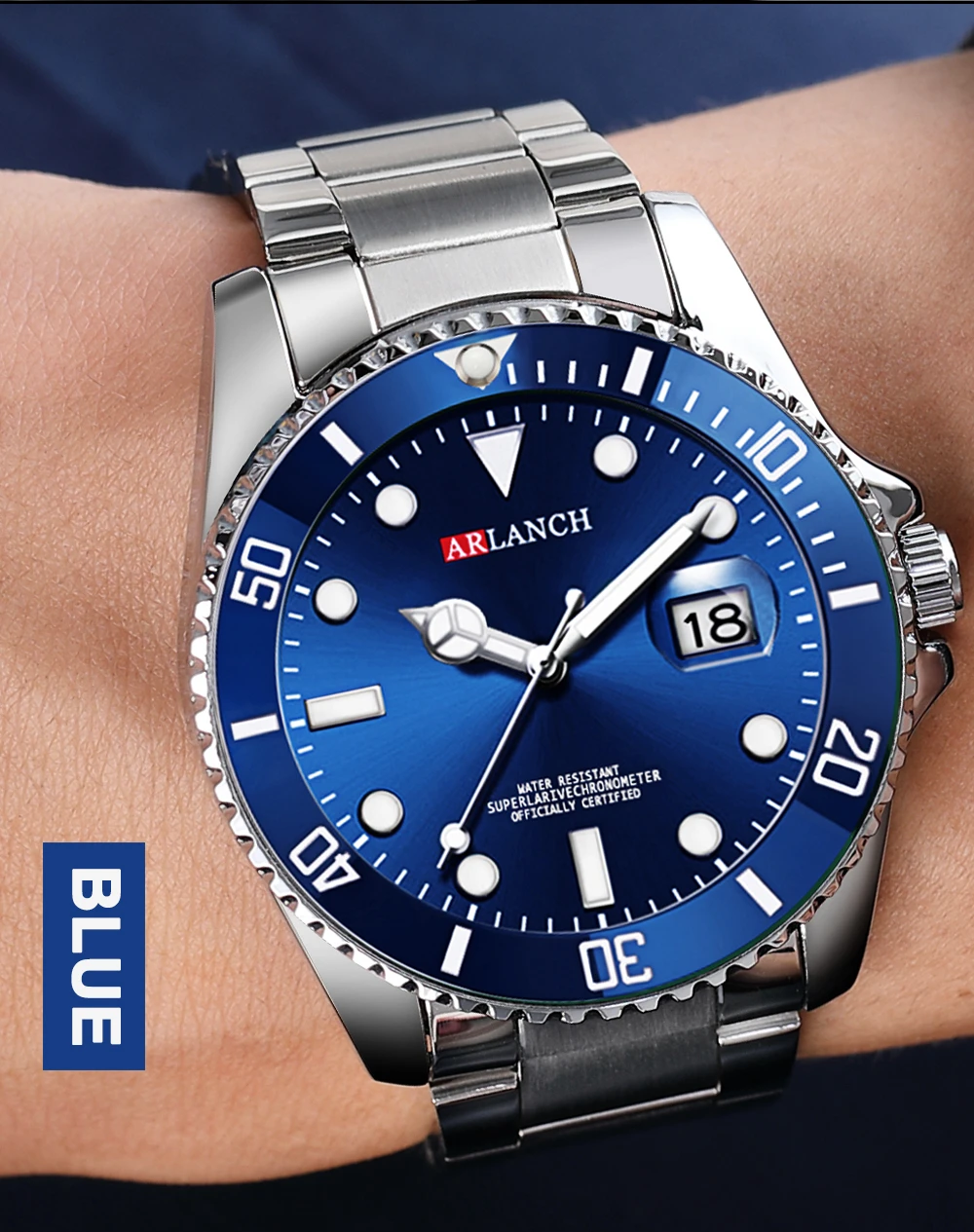 Мужские роскошные часы, брендовые, Rolexable, водонепроницаемые, модные, простые, аналоговые, кварцевые наручные часы, браслет из нержавеющей стали, часы Relogio