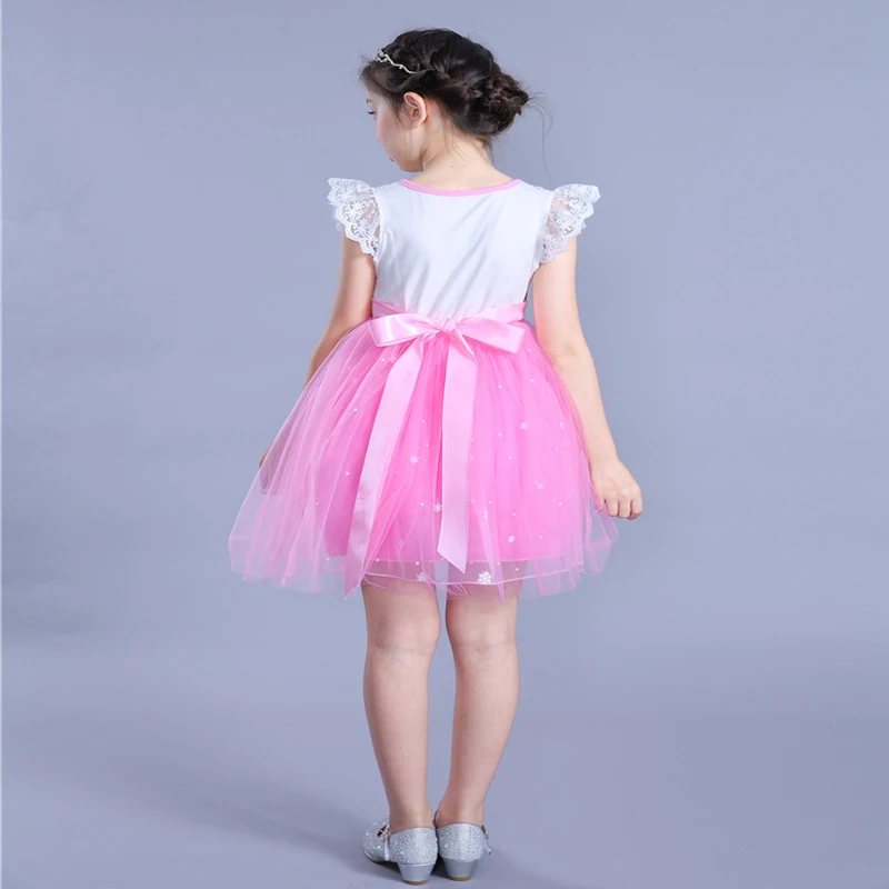

Free shipping New style Halloween Girl's frozen princess elsa princess dress 2018 spring new dress for party birthday gift