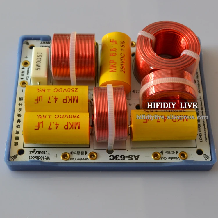HIFIDIY LIVE Hi-Fi динамик s аудио кроссовер с делителем частоты фильтры 2,5/3Way 3 динамик(твитер+ средний бас+ бас) AS-63C