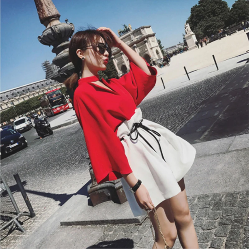 Женский летний спортивный костюм футболка с коротким рукавом и шорты широкими