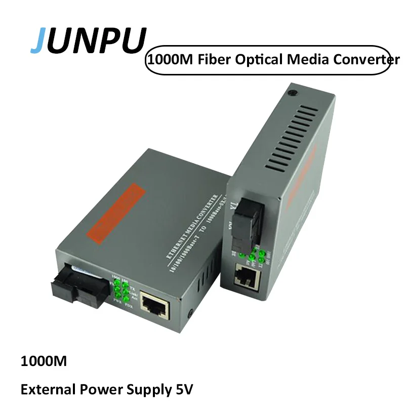 Junpu 1 пара htb gs 03 20km SC 1000 м Gigabit enternet media converter 20 км оптический медиаконвертер