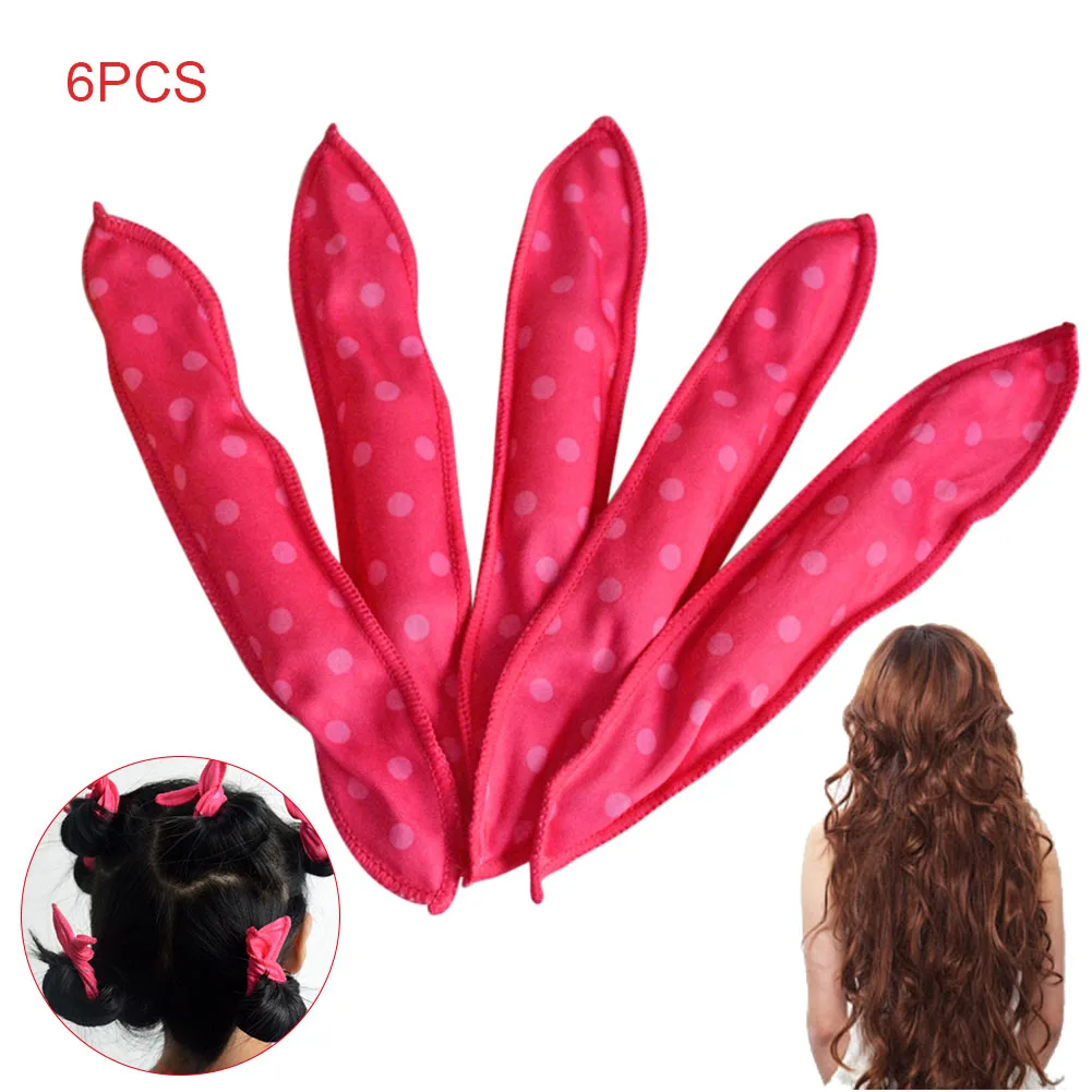 Горячее предложение 6 шт./компл. бигуди для волос в горошек без тепла мягкая