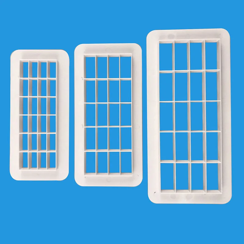 

3Pcs Rectangular Fondant Cake Decorative Mold Baking Biscuit Cookies Cutter Mould