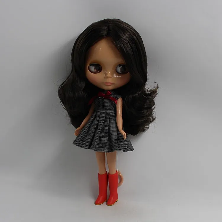 Ледяная фабрика blyth кукла черные волосы темная кожа нормальное тело 1/6 bjd игрушка подарок