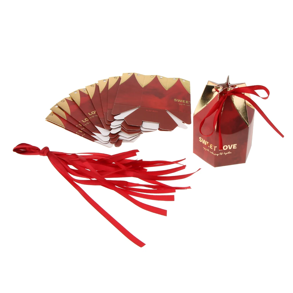 Новые Горячие 10 шт многоугольные коробки для шоколада и сладостей подарочные дня