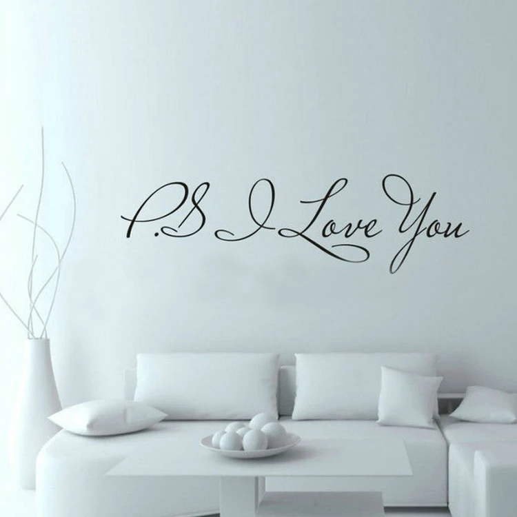 58*15 см PS I Love You настенные художественные наклейки домашний декор знаменитые и