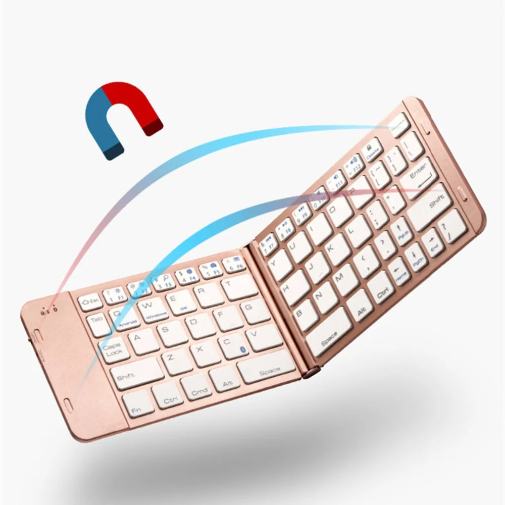 Kemile складной портативный универсальный беспроводной Bluetooth 3,0 клавиатура для ipad 9,7 Складная маленькая клавиатура для IOS