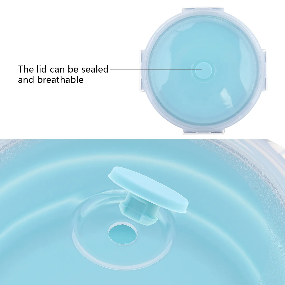 800 мл портативный круговой силиконовый масштабируемый складной Ланчбокс Bento Box с