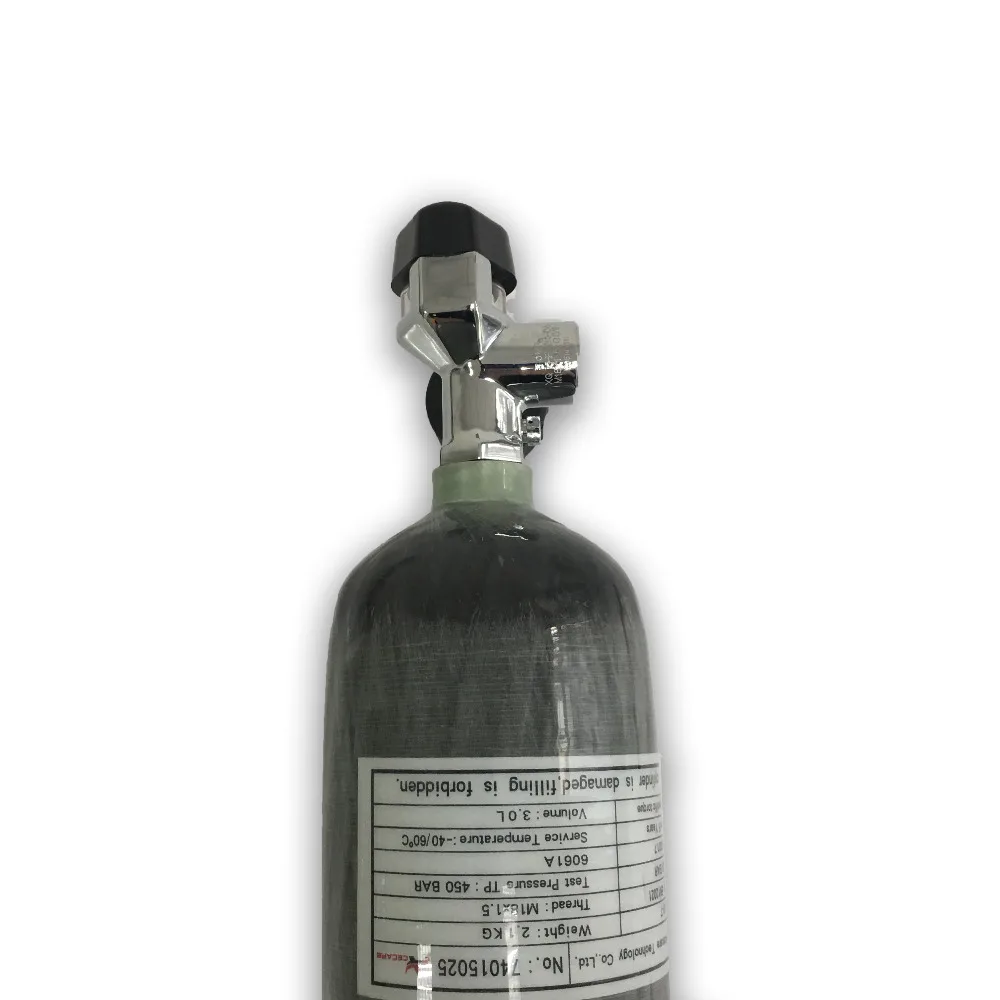 Acecare AC10321 Pcp Regulator 300bar Cylinder 3L Paintball Equipment Compressed M18*1.5 Air Gun For Hunting Underwater Bottle