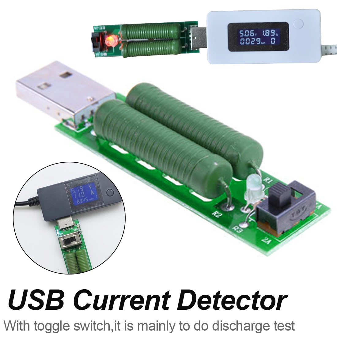 USB резистор dc электронная нагрузка с переключателем емкость аккумулятора