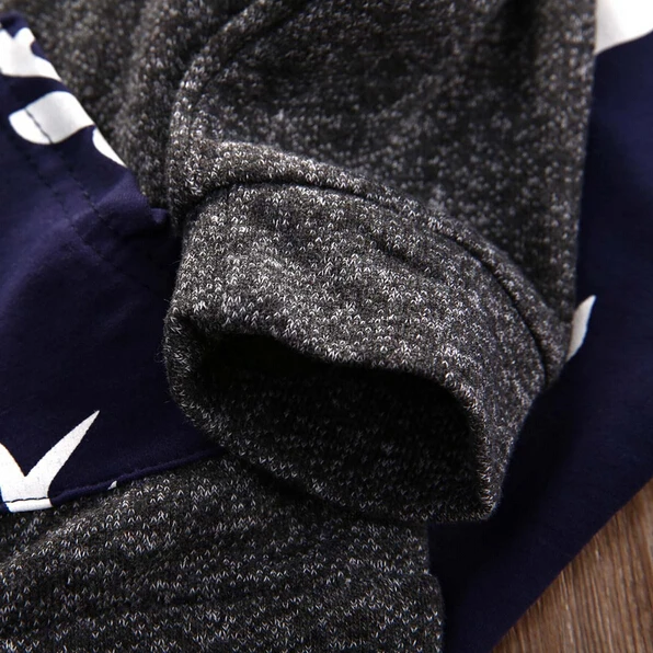 Осень-зима 2017 теплый плотный наряд для маленьких мальчиков и девочек топ с