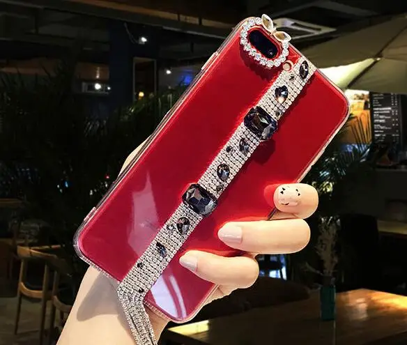 С кисточкой и с камнями матовое покрытие из ткани под чехол для телефона Motorola Moto G6