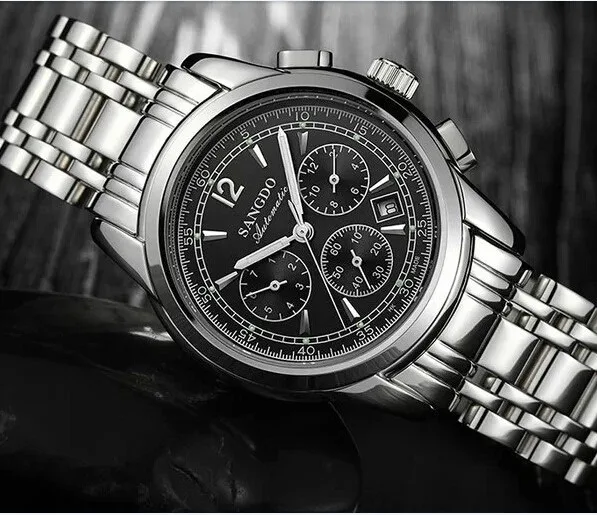 Автоматические деловые часы Sangdo 40 мм самовсасывающие Механические