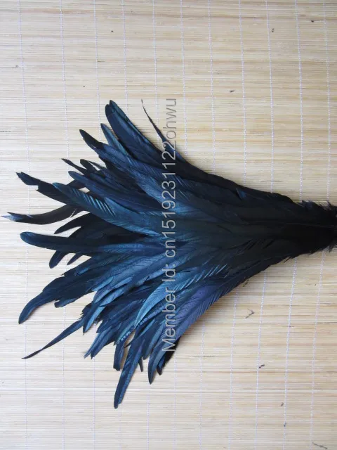 

wholesale 50pcs/lot natural black Beautiful Rooster feathers 35-40cm 14-16Inch