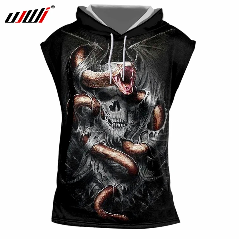 UJWI 3dfashion танки унисекс Галактика Космос танктоп змея череп Singlets человек