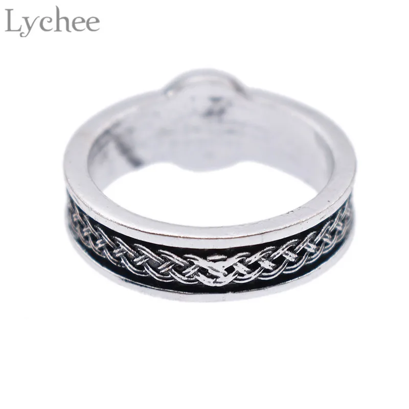 Lychee Винтажное кольцо из сплава Руна викингов ретро серебряный цвет