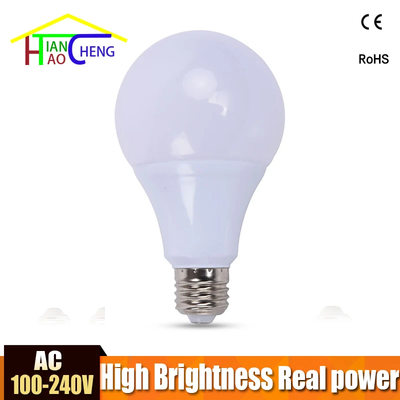 Светодиодная лампа Е27 с реальной мощностью 220 В 110 3 Вт 5 7 9 12 15 18 светильник