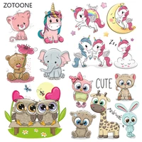 zotoone unicorn stripes iron on transfer patches on clothing diy dog patch heat transfer for clothes for t shirts girl sticker i