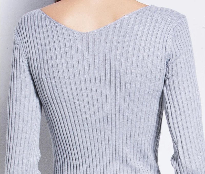 Vintage Double V-Neck Knee-Length Knitted Dress Women One-Piece Pullovers Winter Female New Fashion Sheath Sweater | Женская одежда