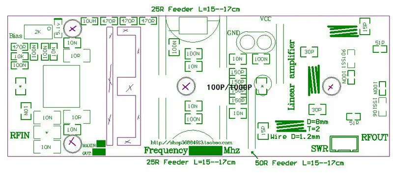 100 Вт FM VHF 80 170 МГц RF усилитель мощности плата для Ham Радио DIY|board repair|amplifier mixerboard design |