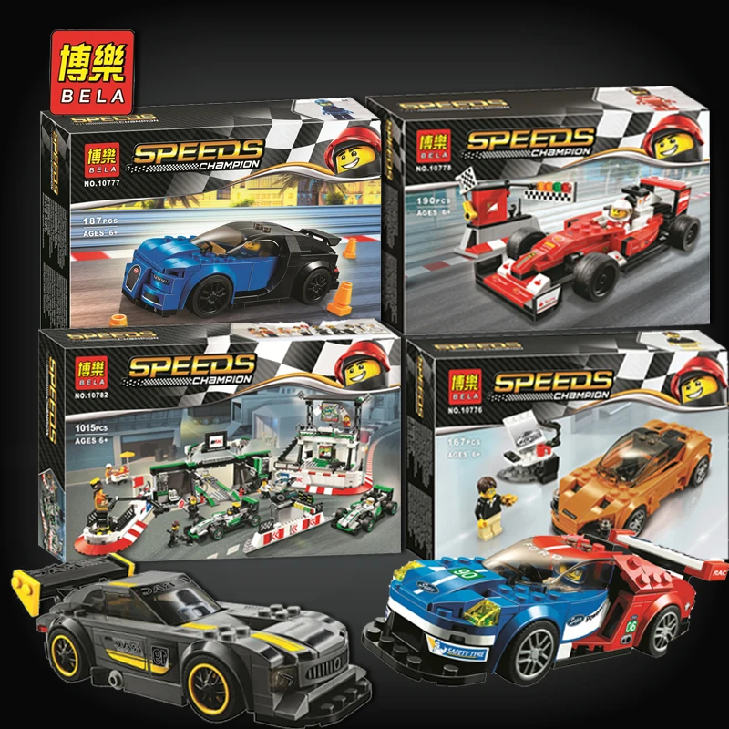 легоТехника город супер гонщиков Скорость чемпионов суперкар Sportscar Building Block