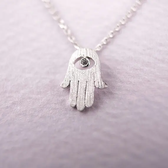Модная женская подвеска Hamsa женское ожерелье с золотым/серебряным покрытием