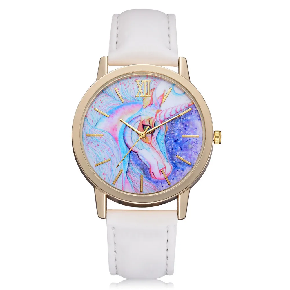 Relogio Feminino Для женщин Chic мультфильм наручные часы Девушки Симпатичные Unicron