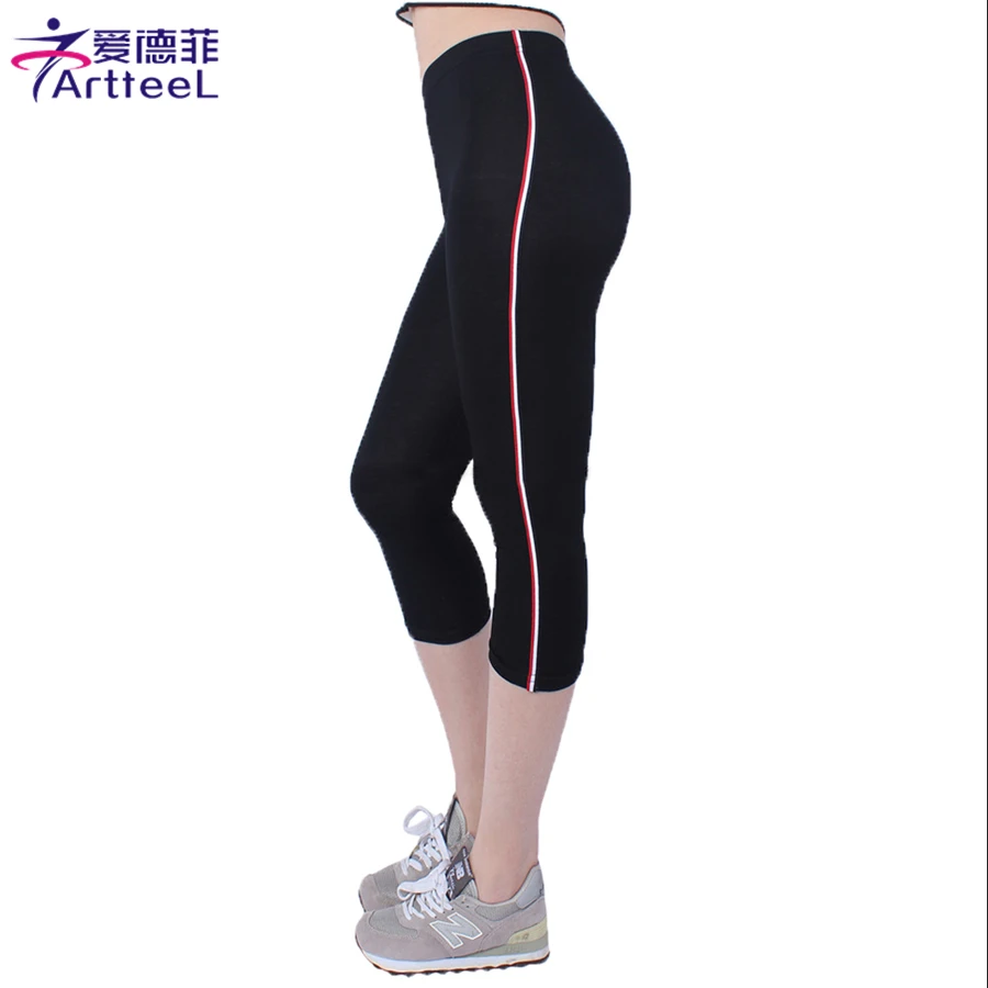 Модные женские туфли Мотобрюки Узкие брюки до середины икры Длина тренировки