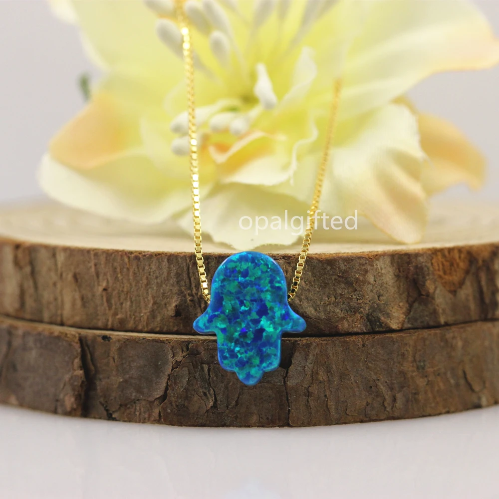 (1 шт./лот) Бесплатная доставка синтетический опал Хамса/рука Фатимы op36