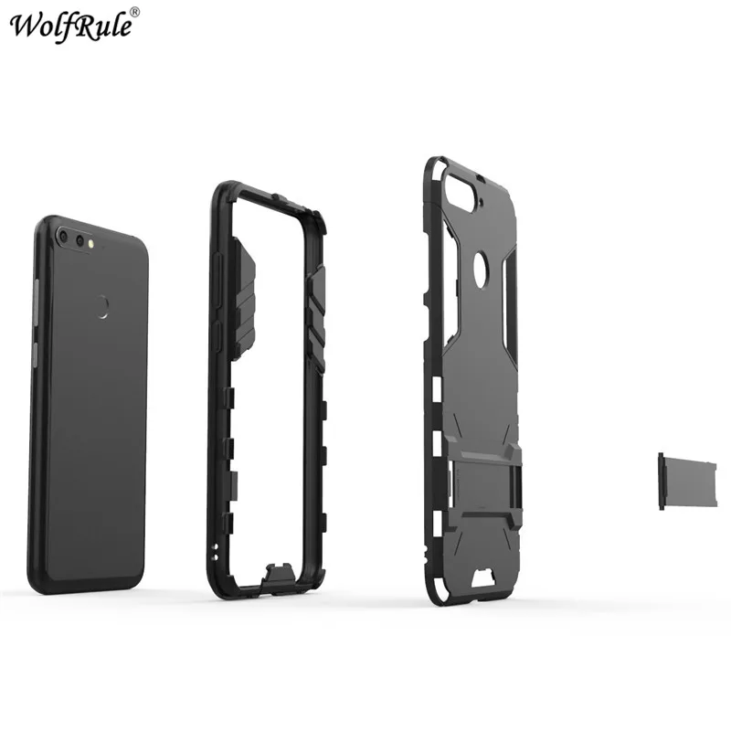 For Cover Huawei Honor 7C Case AUM-L41 TPU & PC Holder Bumper Phone Case For Huawei Honor 7C Cover 5.7 inch Russian Version