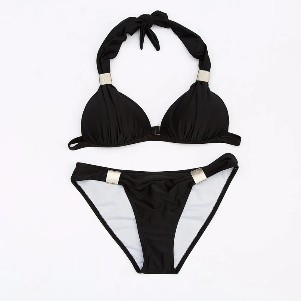 Sexy bikini set women clothing new fashion two piece Solid color hardtop Factory direct sale and wholesale |