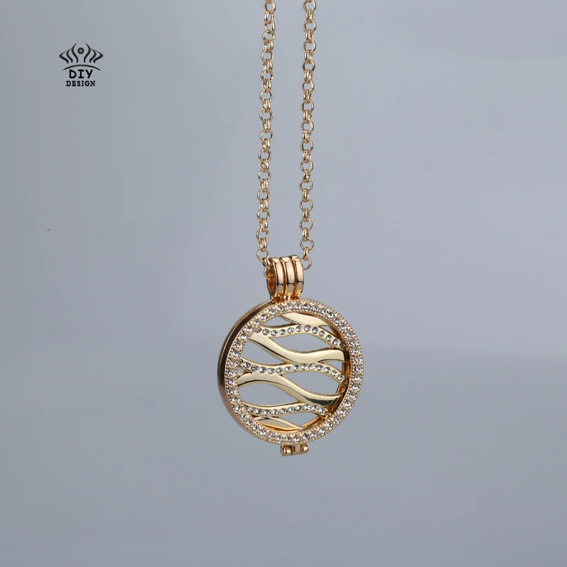 Мой 33 мм ожерелья подвески в виде монет из чистого золота розового цвета: