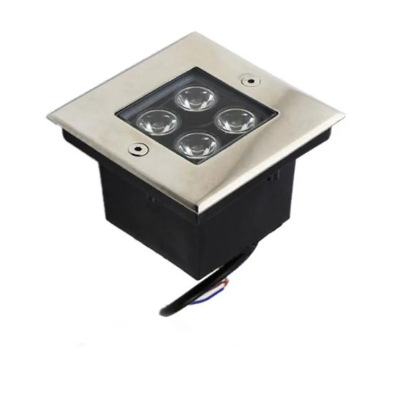 

Free shipping 4W LED underground light IP68 Buried recessed floor outdoor lamp AC85V-265V or DC12V 6pcs/lot