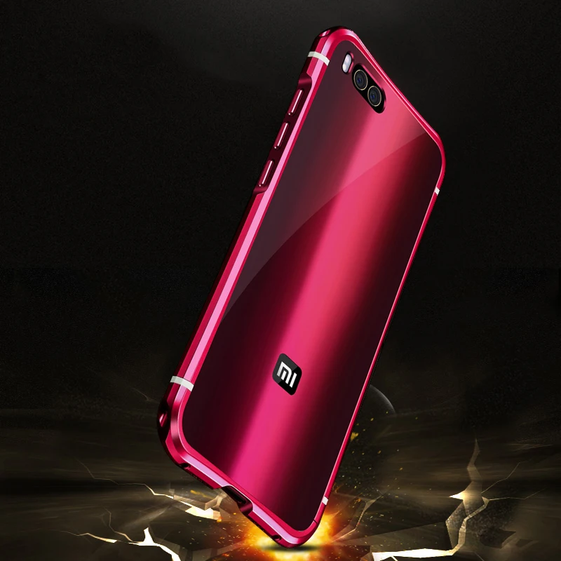 For Xiaomi Mi6 Mi 6 case Aluminum alloy metal frame + Acrylic back cover for |