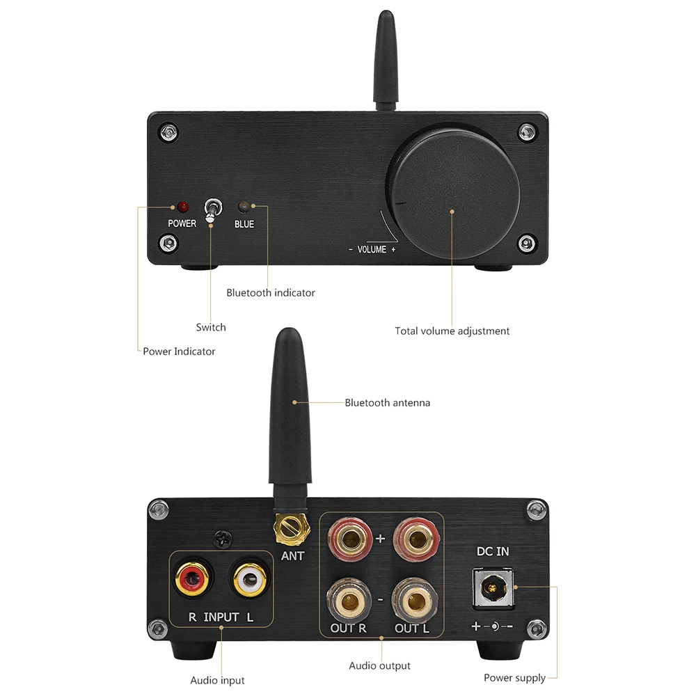 Усилитель звука AIYIMA TPA3255 Bluetooth 5 0 усилитель 325 Вт * 2 стерео класса D усилители