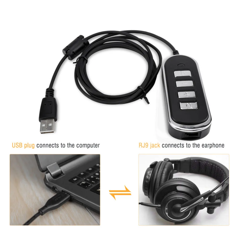UH900 RJ9 USB аудио наушники для мобильного телефона конверсионной линии компьютерные