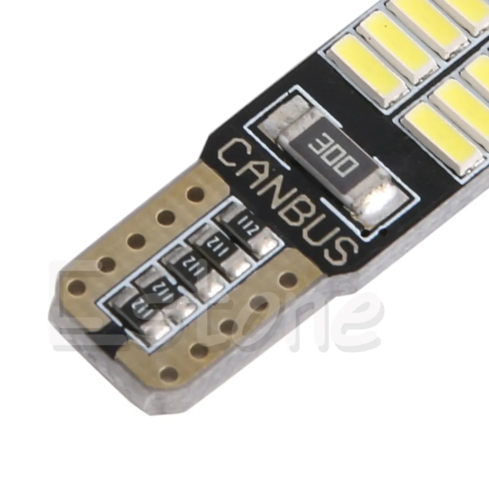 

1PC White T10 24 SMD 4014 LED Side Light Bulbs Canbus Error Free 194 W5W LED free shipping