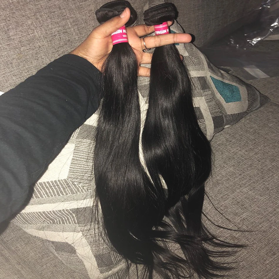 Longqi бразильские Прямые пряди волос с фронтальным Remy человеческие волосы 13x4