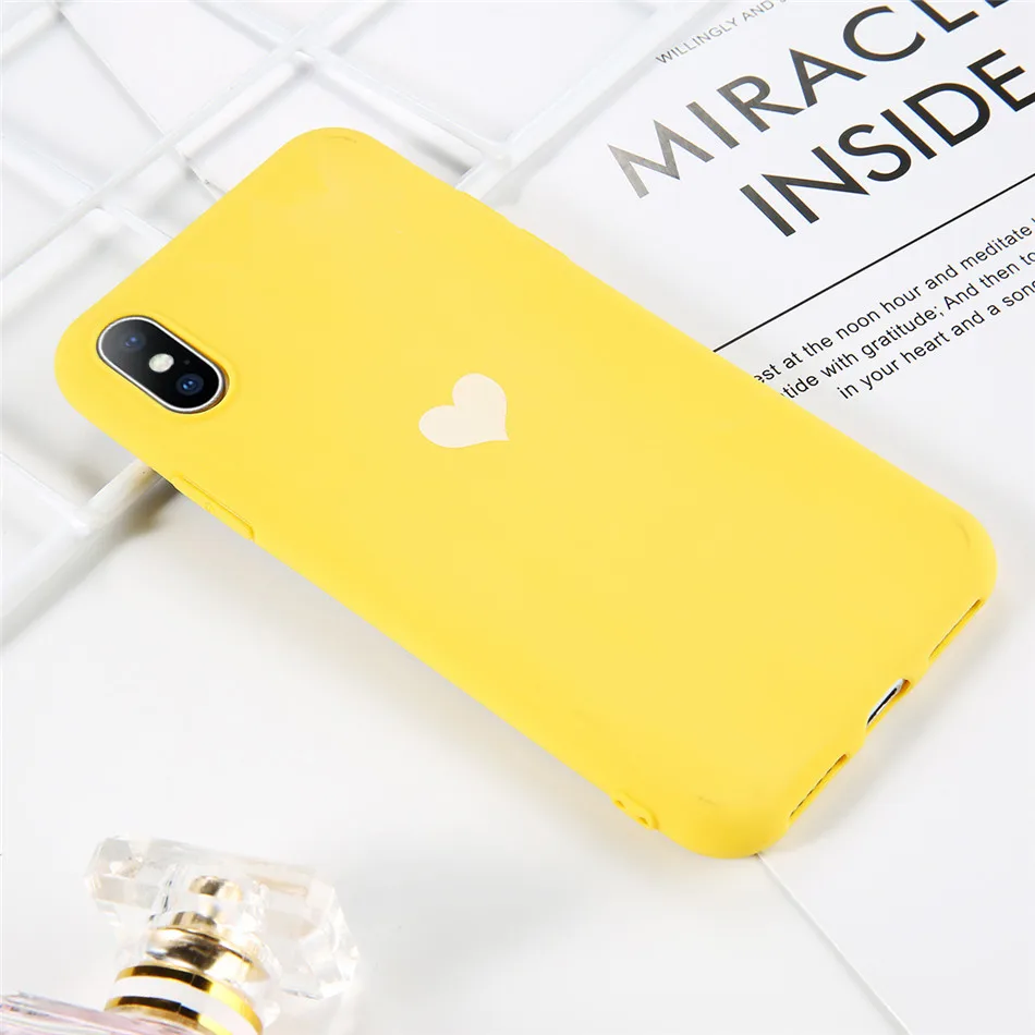 T6 USLION мягкий термополиуретановый светящийся чехол для телефона s для iPhone 7 8 6s Plus, светящийся Ультратонкий чехол для пары, чехол с сердечком для iPhone 11 Pro 7Plus - Цвет: T6