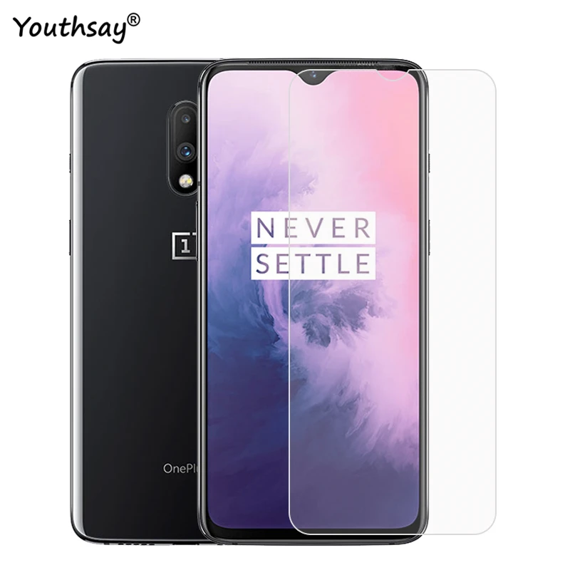 2 uds. De vidrio para Oneplus 7, vidrio templado Protector de pantalla para Oneplus 7, cristal para Oneplus 7, pel&iacute;cula protectora de pantalla de tel&eacute;fono Youthsay-0