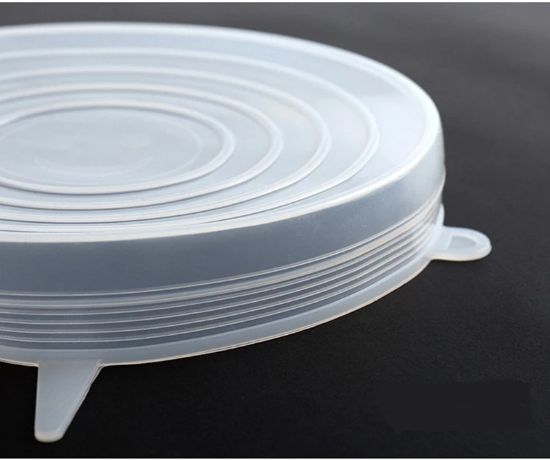6 шт./компл. универсальная Силиконовая Вакуумная крышка легко Vacuum Seal стрейч уплотнитель чаша может панорамироваться горшок заглушки Кухня Посуда Аксессуары