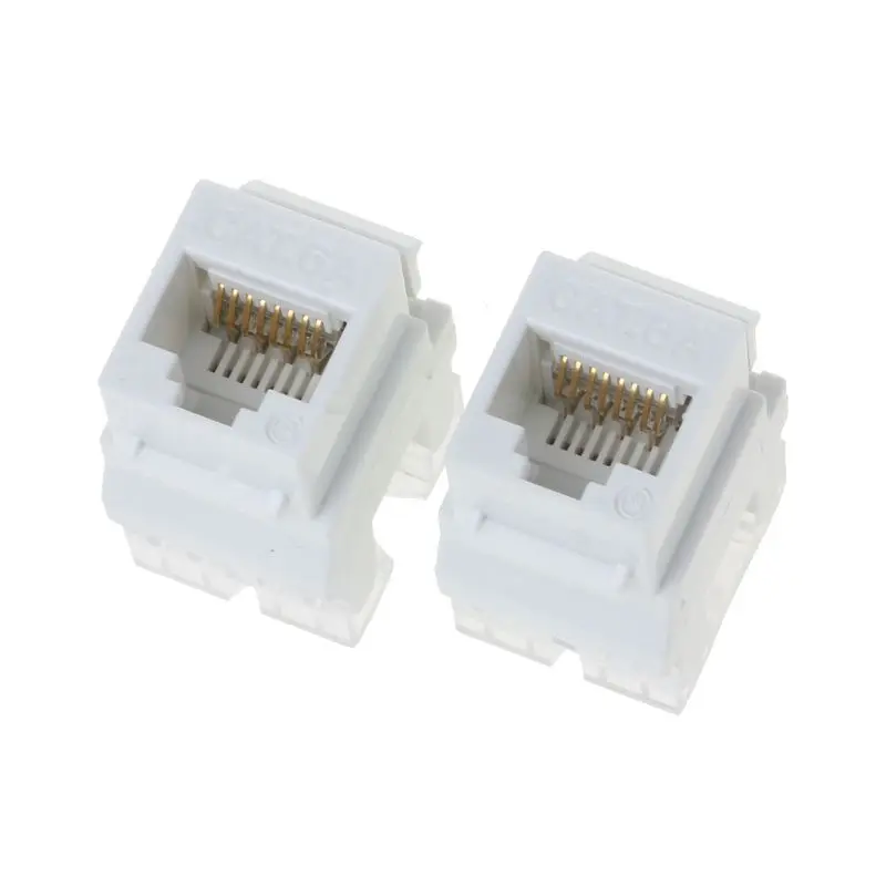 2 шт. UTP CAT6A сетевой модуль информационный разъем RJ45 Keystone кабель адаптер Jack|Сетевые