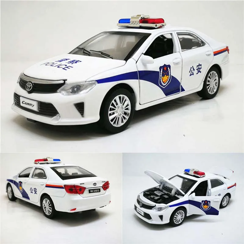 1:32 Camry полицейская литая модель автомобиля игрушечный автомобиль со звуком
