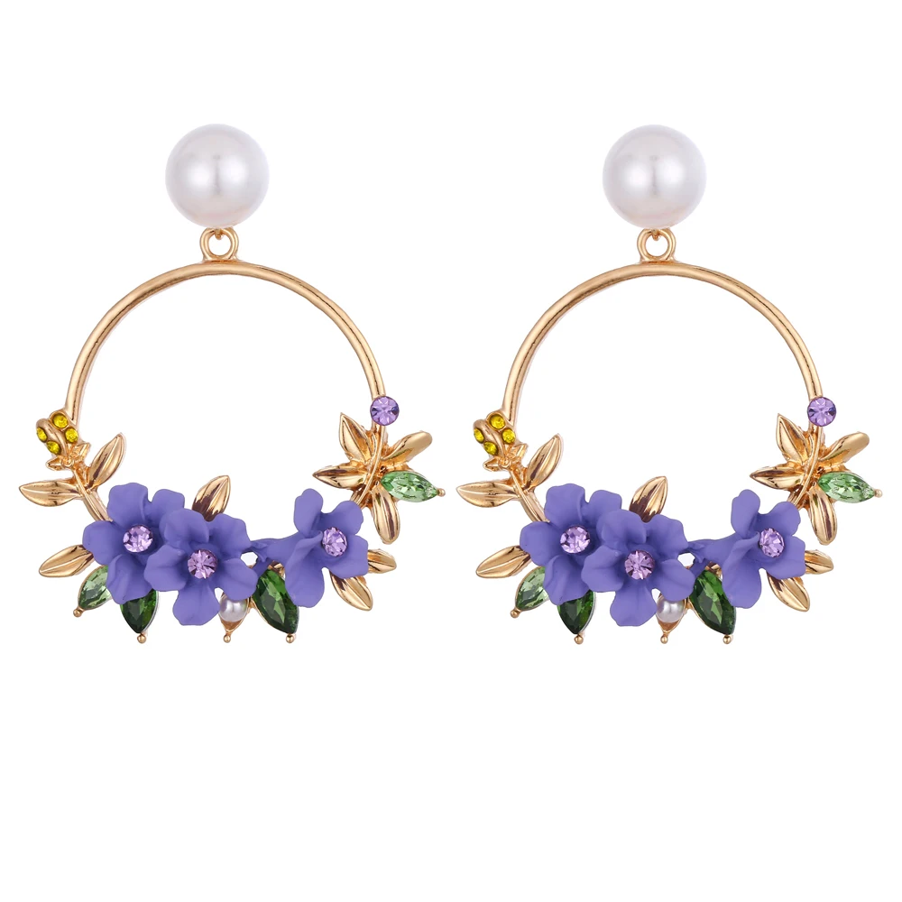 Новинка 2018 в корейском и рыцарском стиле большие круглые серьги с подвеской виде