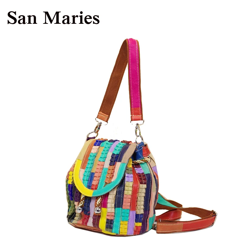 Сан Мари Оптовая продажа Новый Модный пэчворк рюкзак женские рюкзаки из